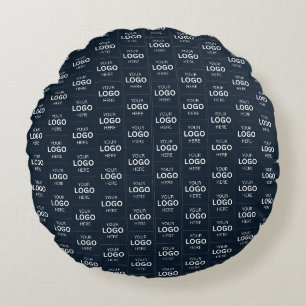 Coussins Ronds Modèle de nom personnalisable avec votre logo ici