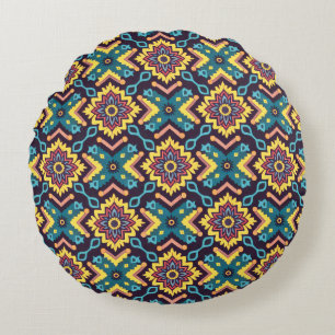 Coussins Ronds Modèle floral géométrique Aztec