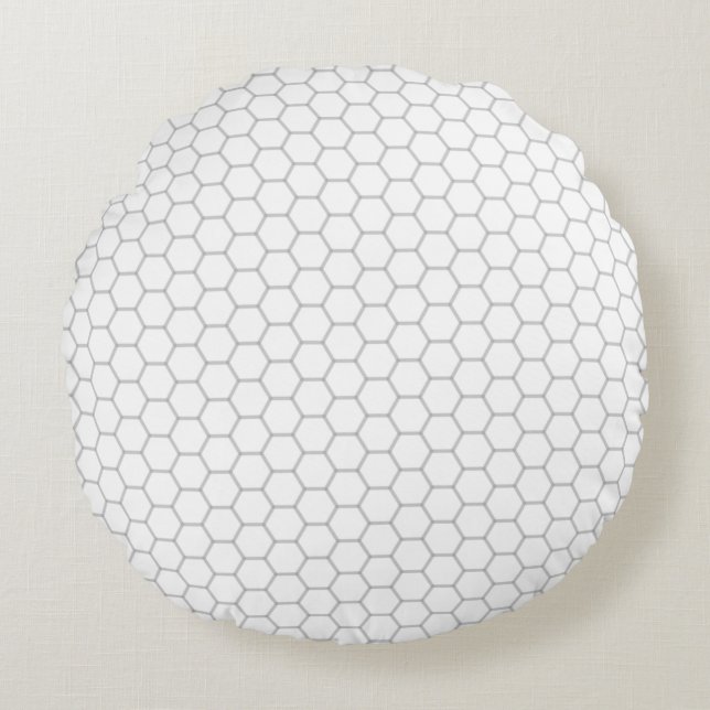 Coussins Ronds Modèle hexagone motif Honeypeb (Devant)