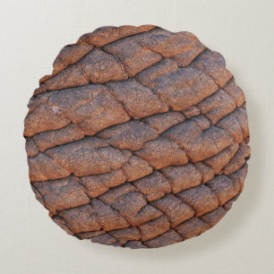 Coussins Ronds Modèle ridé de texture de peau d'éléphant