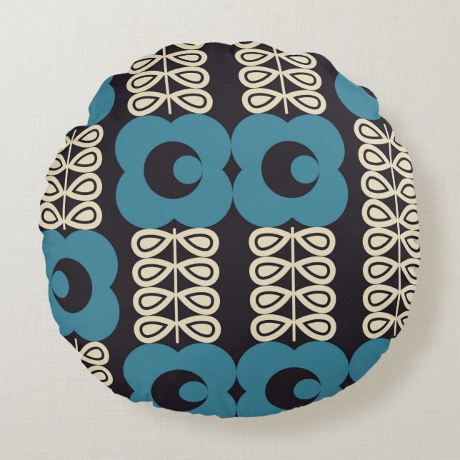 Coussins Ronds Modern abstract geometric background with stylized (Devant)