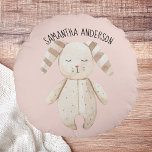 Coussins Ronds Modern Pastel Pink Bunny<br><div class="desc">Modern Pastel Pink Bunny</div>