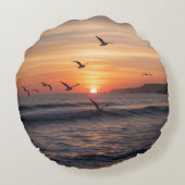 Coussins Ronds  |Modern Round Throw Pillow | Designer KazooStudio (Dos)