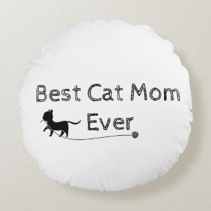 Coussins Ronds Moderne et simple meilleure maman de chat jamais