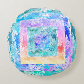 Coussins Ronds Moderne Monogramme Double Face 2 Dessins Abstraits (Devant)