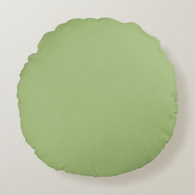 Coussins Ronds Moderne Pistache vert clair couleur solide (Devant)