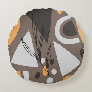Coussins Ronds Moderne simple forme un design motif sans soudure.