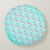 Coussins Ronds Moderne Spring aqua dégradé de la flore violette m (Dos)