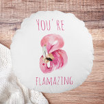 Coussins Ronds Moderne Vous Flamazirez Beauté Flamant rose rose<br><div class="desc">Moderne Vous Flamazirez Beauté Flamant rose rose</div>