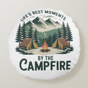 Coussins Ronds Moments autour du feu de camp