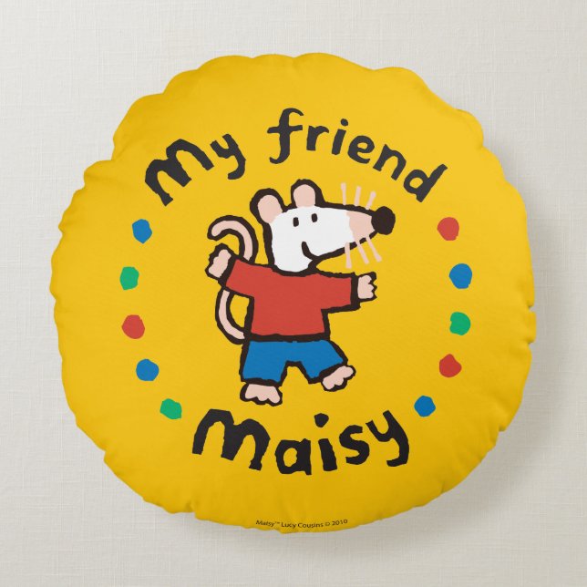 Coussins Ronds Mon Ami Maisy Coloré Design Cercle (Devant)