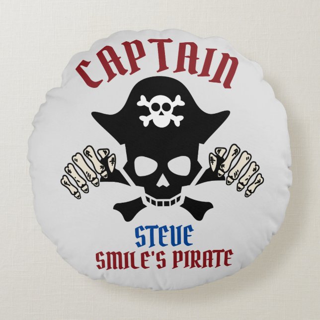 Coussins Ronds Mon capitaine | International Talk Like a Pirate d (Devant)