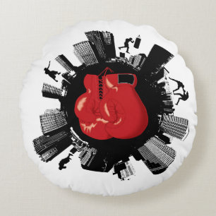 Coussins Ronds Monde frais de boxe