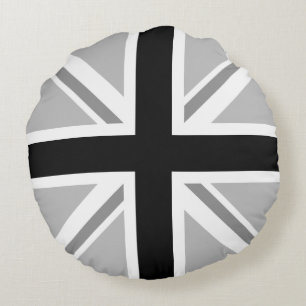Coussins Ronds Monochrome Union Jack/Drapeau