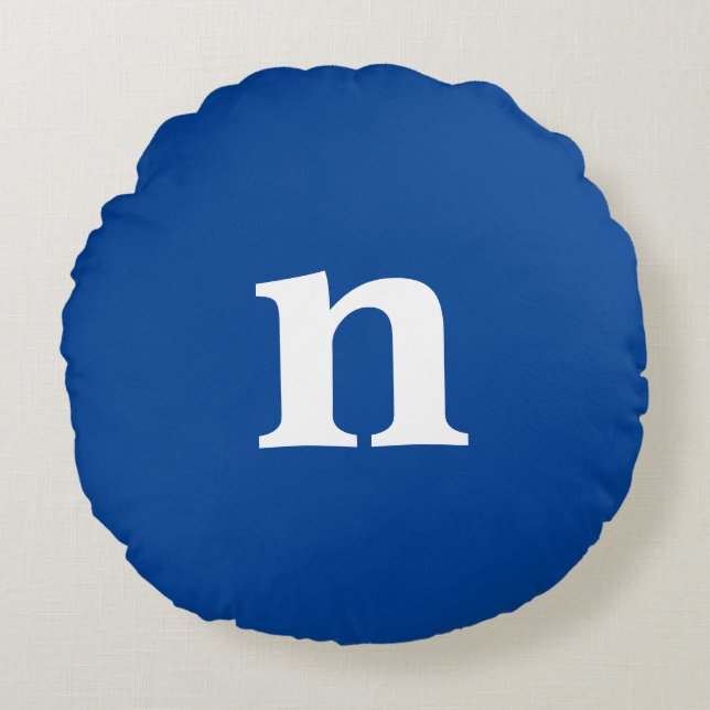 Coussins Ronds Monogramme bleu (Devant)