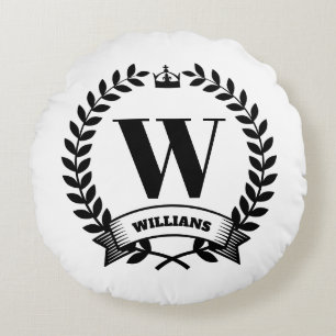 Coussins Ronds Monogramme de famille