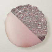 Coussins Ronds Monogramme élégant en or rose (Dos)