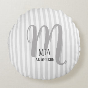 Coussins Ronds Monogramme personnalisé Vibe du matin
