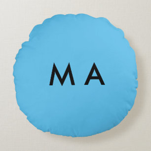 Coussins Ronds Monogramme simple ajoutez votre lettre de nom homm