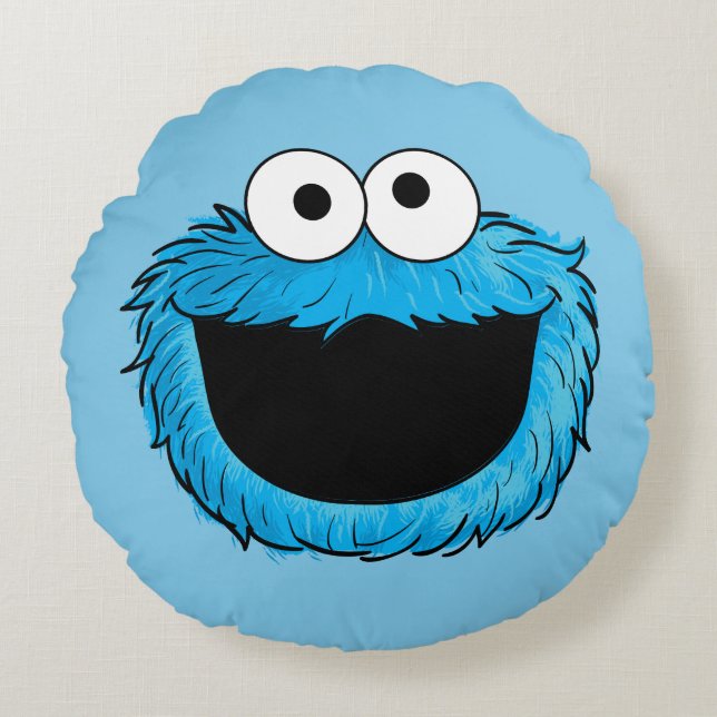 Coussins Ronds Monster à la fin de cette histoire | Cookie Monste (Devant)