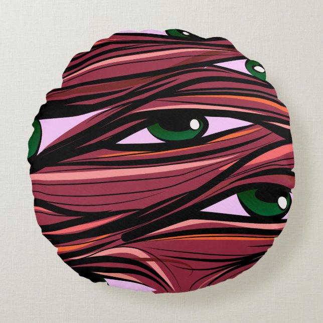 Coussins Ronds Monster des yeux (Devant)