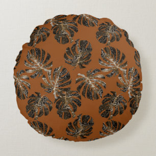 Coussins Ronds Monstera Leo Impression Animale Glam 3