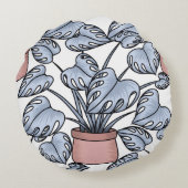 Coussins Ronds Monstera majestueuse (Dos)
