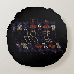 Coussins Ronds Monstres d'Halloween éffrayant Stick Horreur