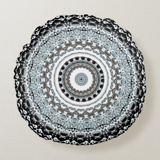 Coussins Ronds Monstres Mandala 2 (Devant)