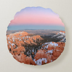 Coussins Ronds MONTAGNE ROCHEUSE Brown SOUS LE CIEL BLEU