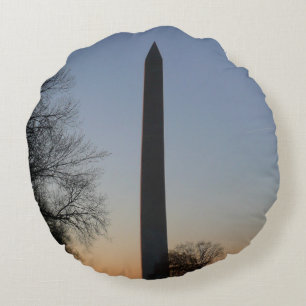 Coussins Ronds Monument de Washington au coucher du soleil