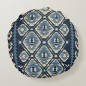 Coussins Ronds Moquette orientale turque Perse bleu (Dos)