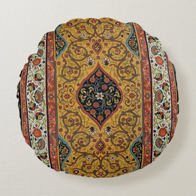 Coussins Ronds Moquette Perse antique Design élégant (Devant)