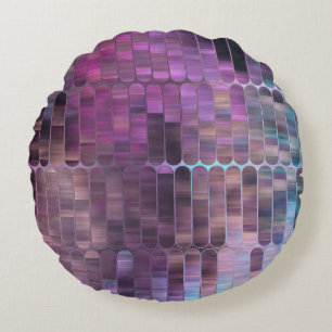 Coussins Ronds Mosaïque abstraite brillante multicolore avec bril