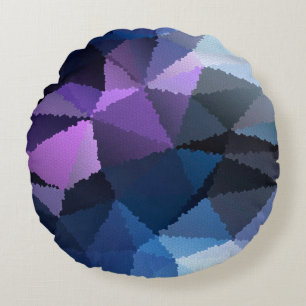 Coussins Ronds Mosaïque de couleurs bleue et rose
