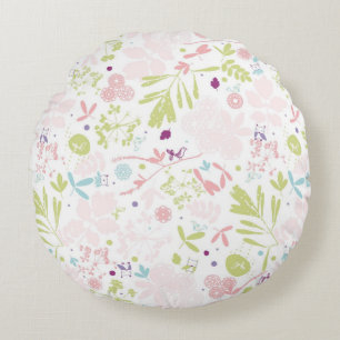 Coussins Ronds motif à fleurs