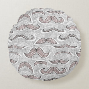 Coussins Ronds Motif à la mode de moustache