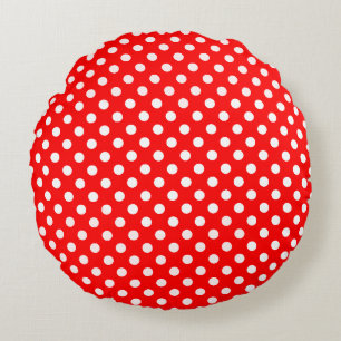 Coussins Ronds Motif à pois diagonaux gras