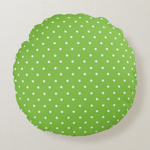 Coussins Ronds Motif à pois vert lime brillant sans couture