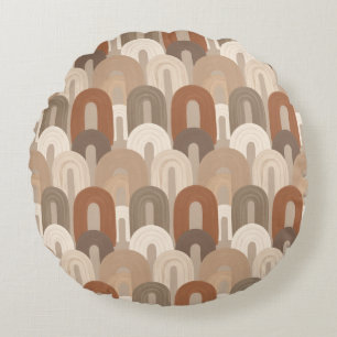 Coussins Ronds Motif Abstrait d'Arche Neutre