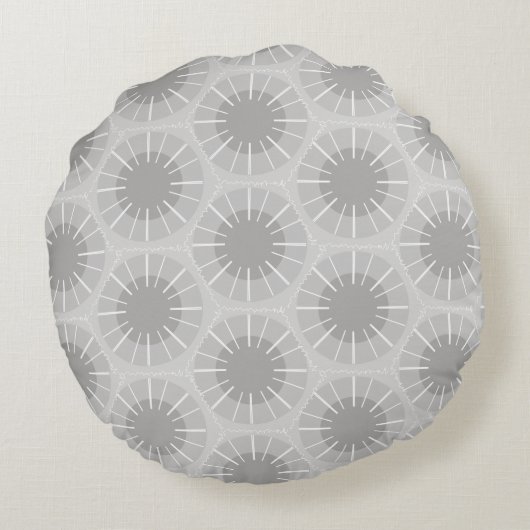 Coussins Ronds Motif Abstrait d'une pierre Petoskey du Michigan (Dos)