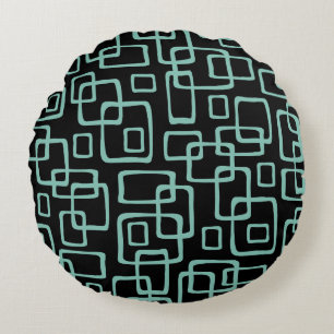 Coussins Ronds Motif Abstrait moderne rétro du milieu du siècle