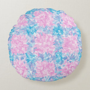 Coussins Ronds Motif abstrait sans couture rose bleu