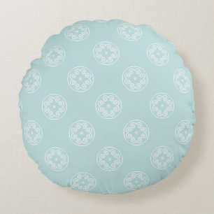 Coussins Ronds motif Abstrait sans soudure de poudre bleu couleur