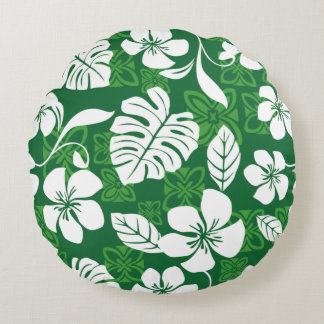 COUSSINS RONDS MOTIF ALOHA FRIDAY EN VERT