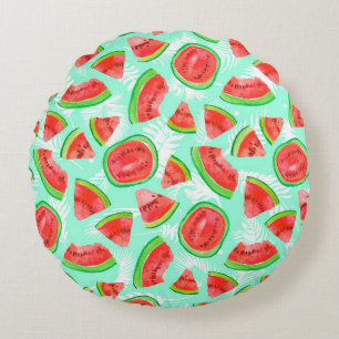 Coussins Ronds Motif aux fruits tendance. Artistic Watermelon bac