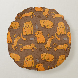 Coussins Ronds Motif avec des chats