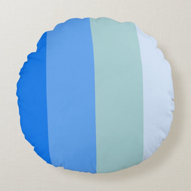 Coussins Ronds Motif Bleu (Devant)