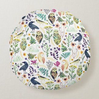 Coussins Ronds Motif botanique inspiré de la nature jeté décorati