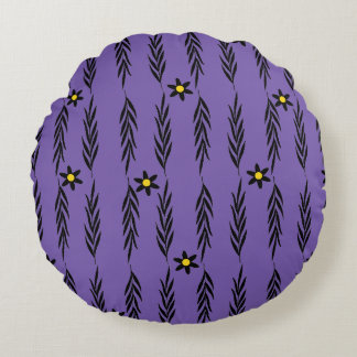 Coussins Ronds Motif botanique moderne sans couture minimaliste à